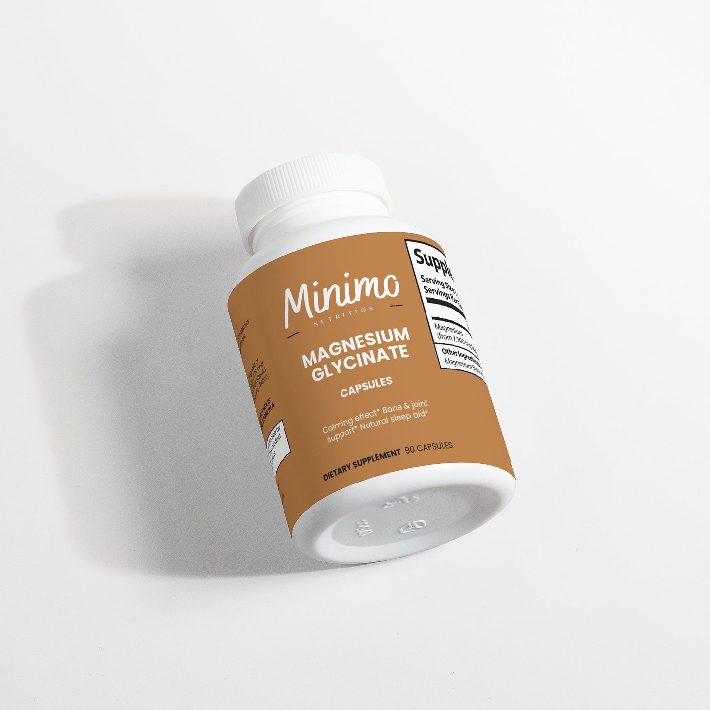 Minimo Nutrition Magnesium Glycinate Supplement for Calming, Sleep Aid, and Bone & Joint Support
