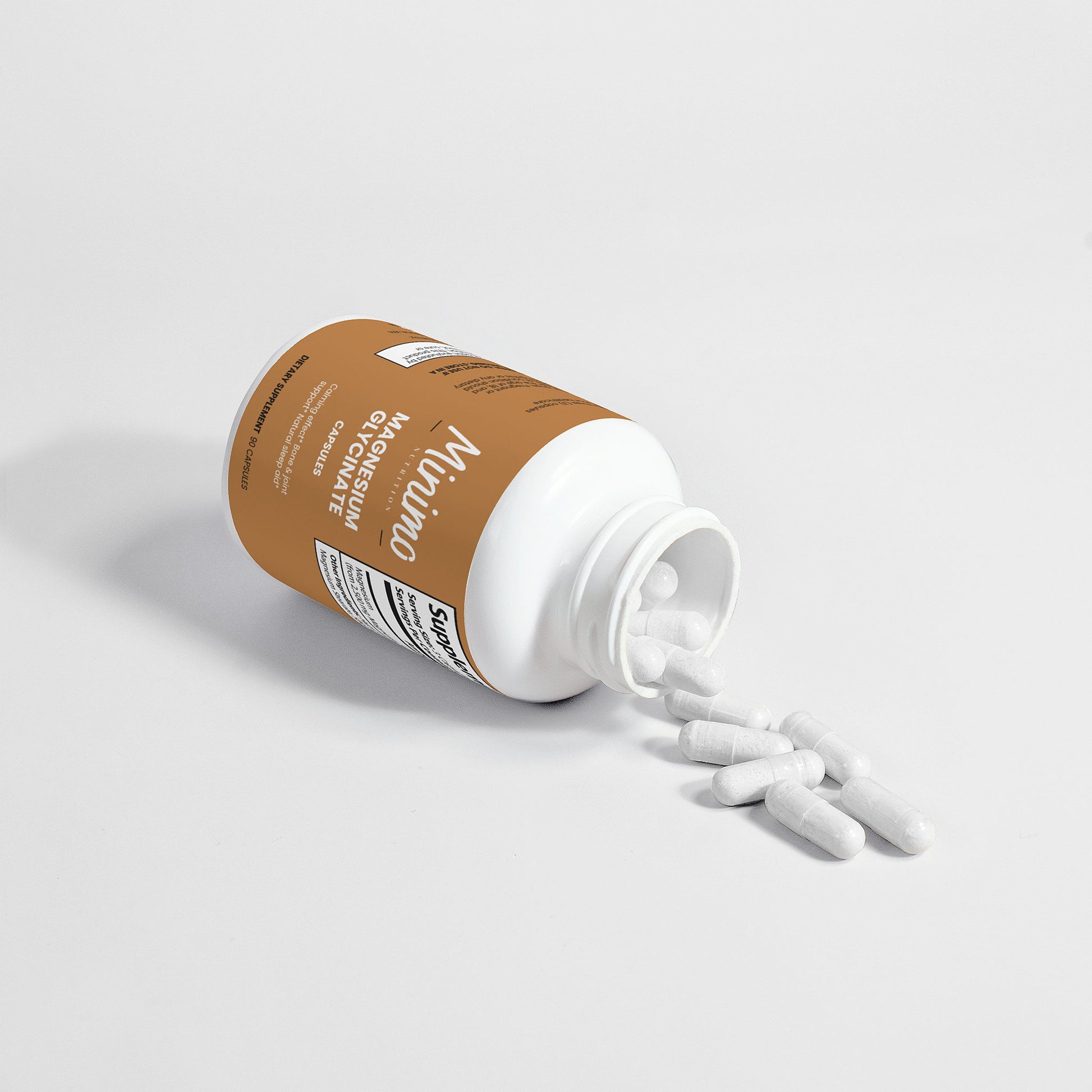 Minimo Nutrition Magnesium Glycinate Supplement for Calming, Sleep Aid, and Bone & Joint Support
