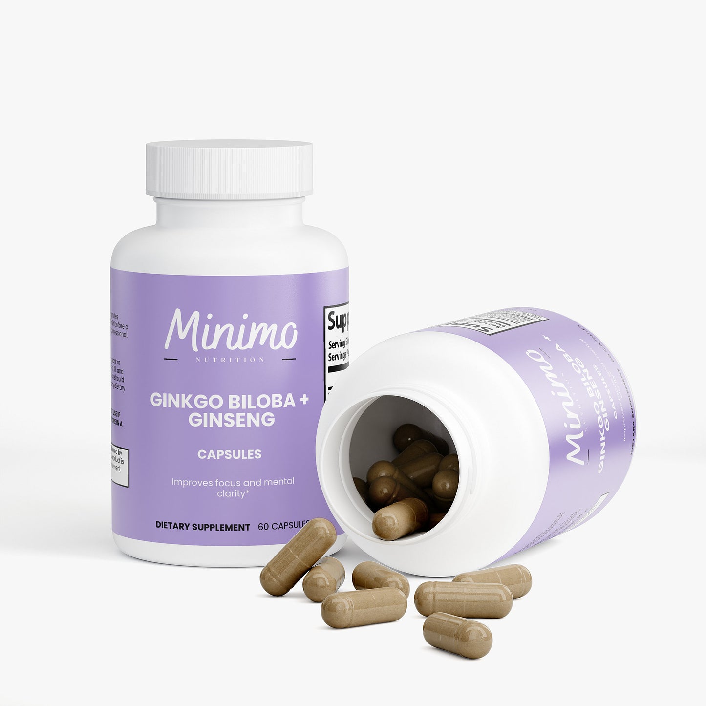 Ginkgo Biloba + Ginseng Supplement for Focus and Mental Clarity