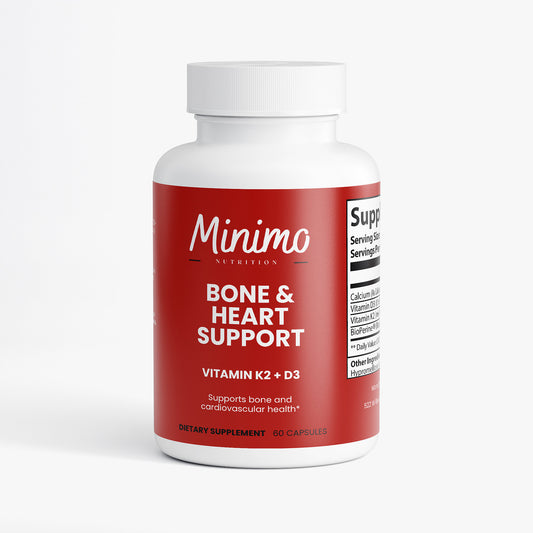 Minimo Nutrition Bone & Heart Support Vitamin K2 + D3 Supplement for Cardiovascular Health