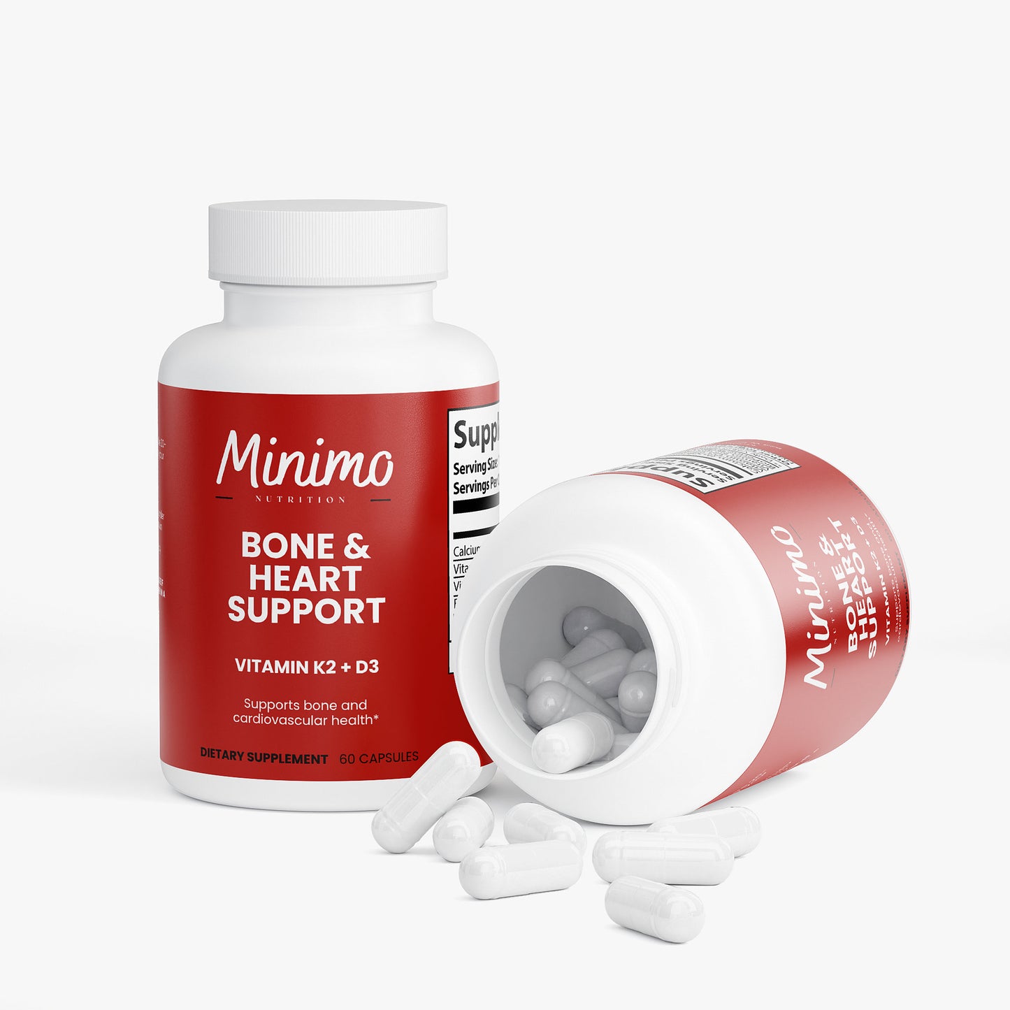 Minimo Nutrition Bone & Heart Support Vitamin K2 + D3 Supplement for Cardiovascular Health
