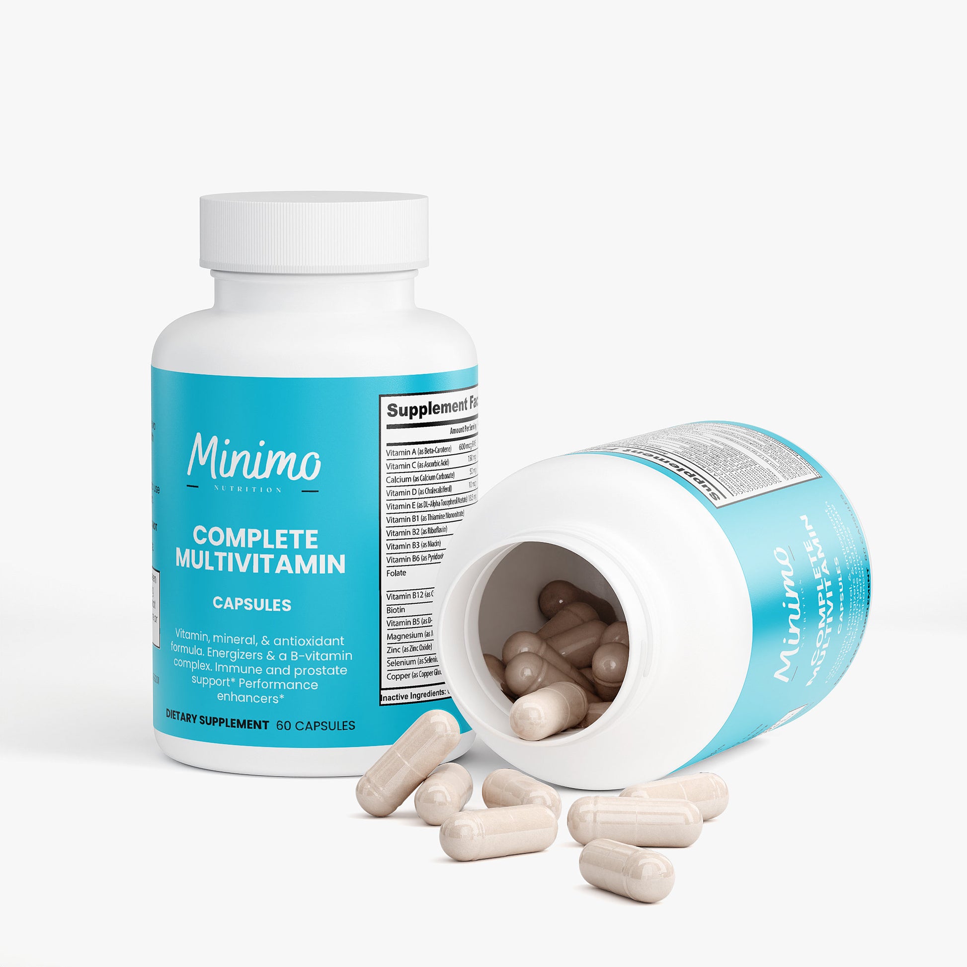 Minimo Nutrition Complete Multivitamin + Immunity Boost Support for Energy, Immunity, and Prostate