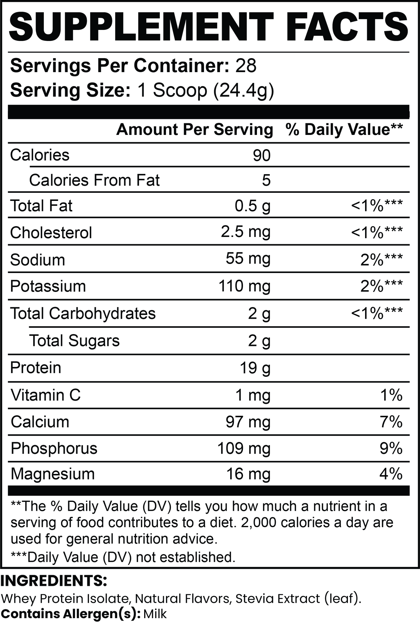 Minimo Nutrition Vanilla Vegan Pea Protein Isolate Supplement Facts