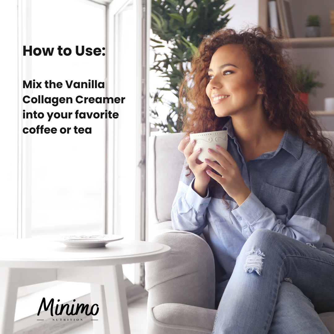 Minimo Nutrition Vanilla Grass-Fed Collagen Creamer Supplement How to Use
