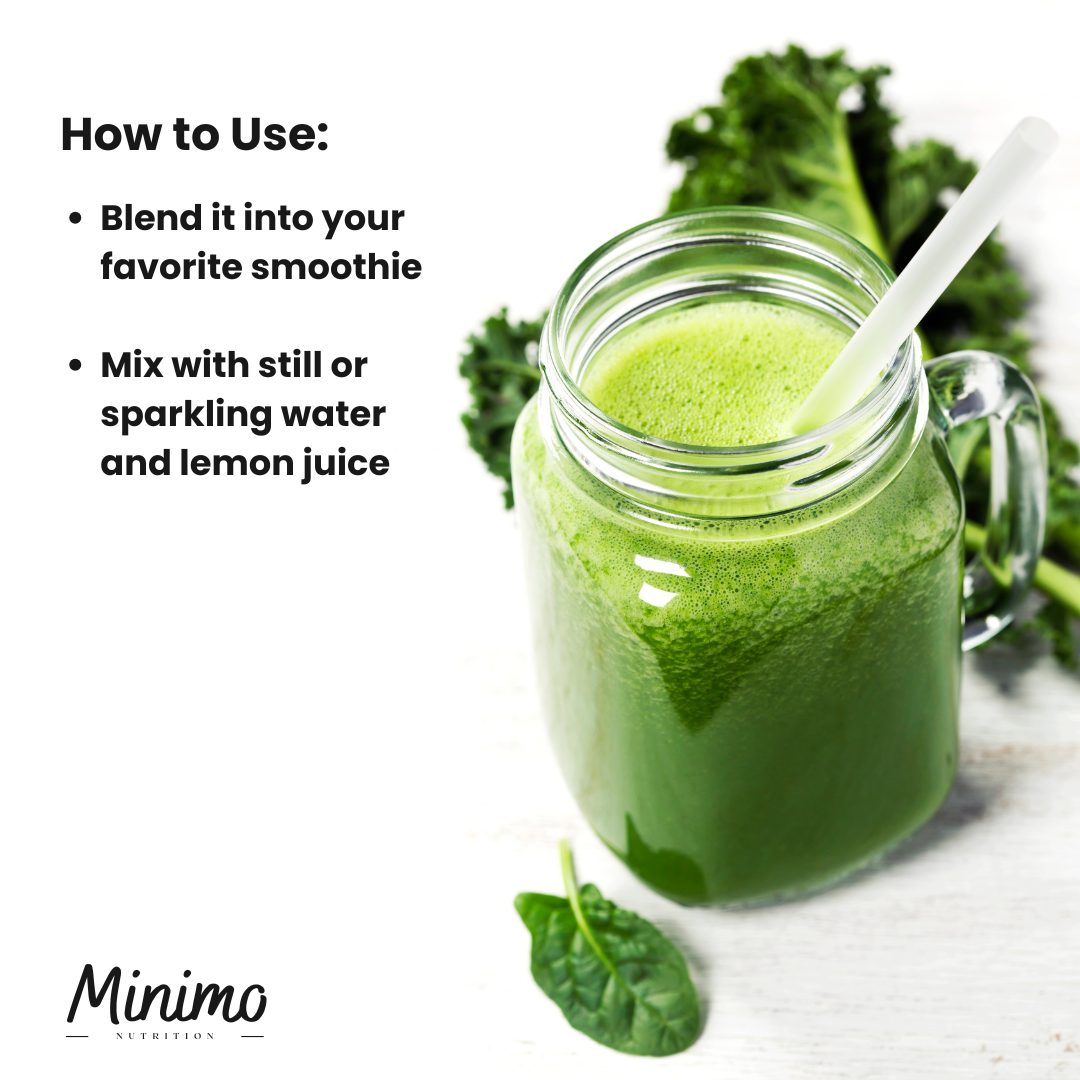 Minimo Nutrition Smoothie Greens Supplement for Superfoods and Vitamins