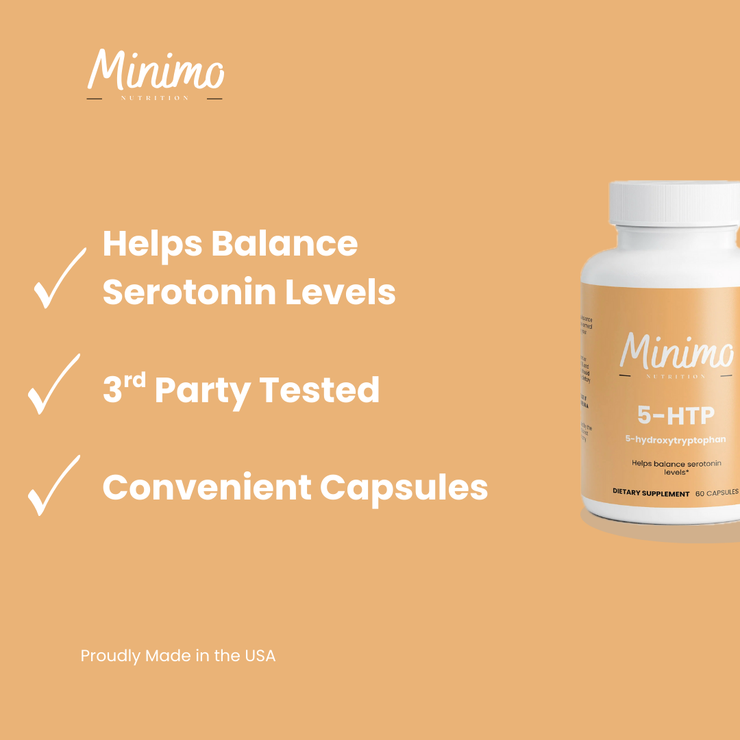 Minimo Nutrition 5-HTP Supplement for Balancing Serotonin Levels & Depression