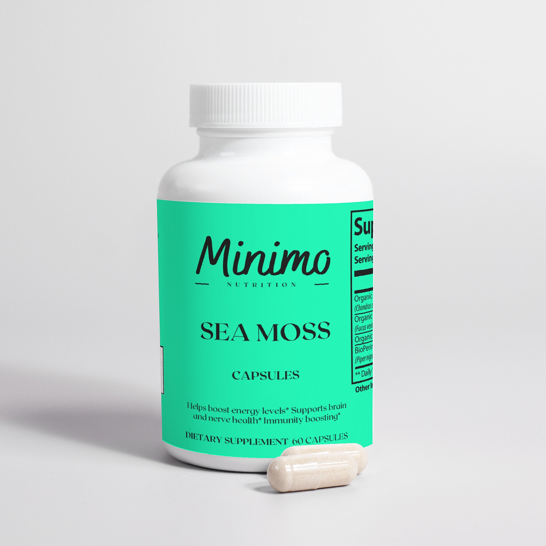 Sea Moss with Bladderwrack and Burdock Root, 60 ct.