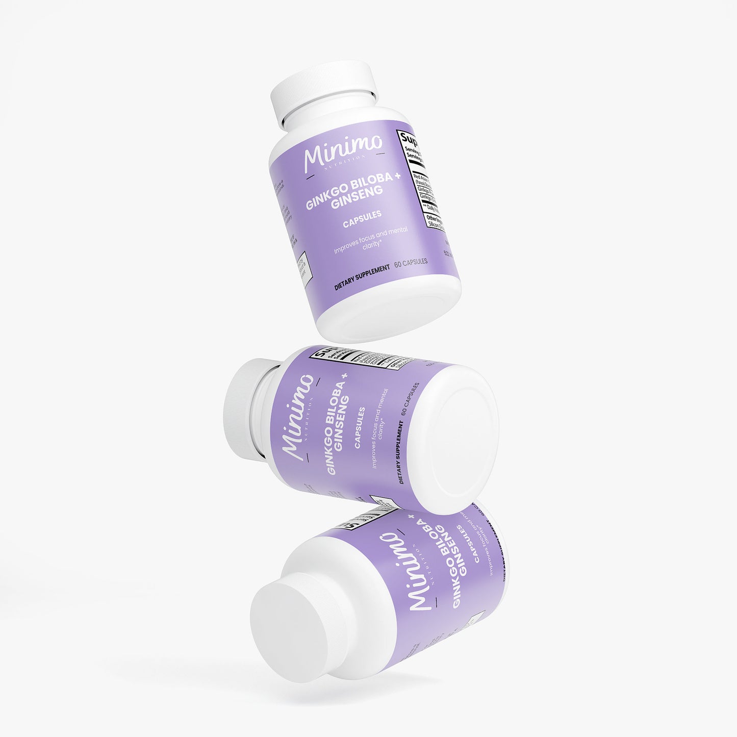 Ginkgo Biloba + Ginseng Supplement for Focus and Mental Clarity