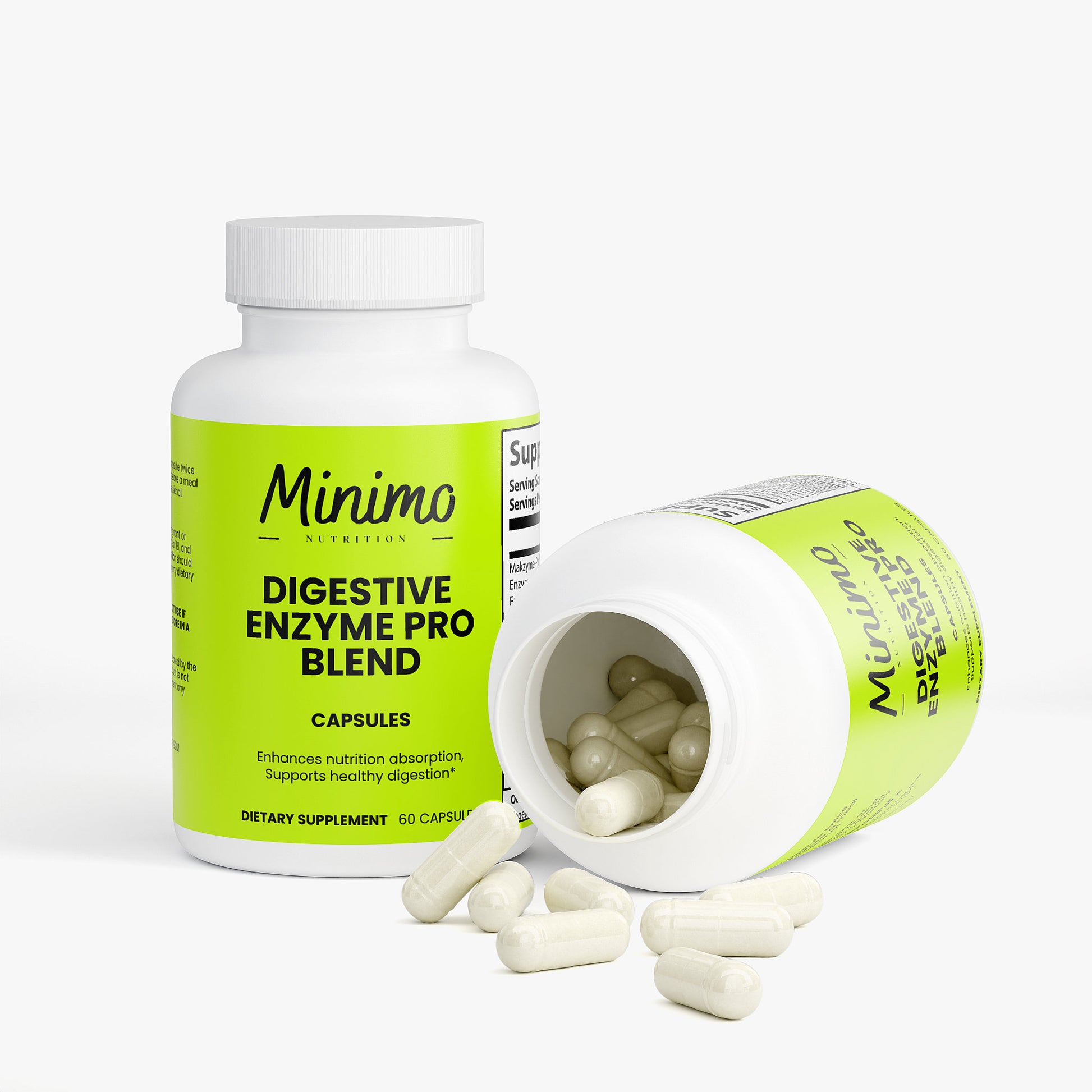Minimo Nutrition Digestive Enzyme Pro Blend Supplement for Healthy Digestion