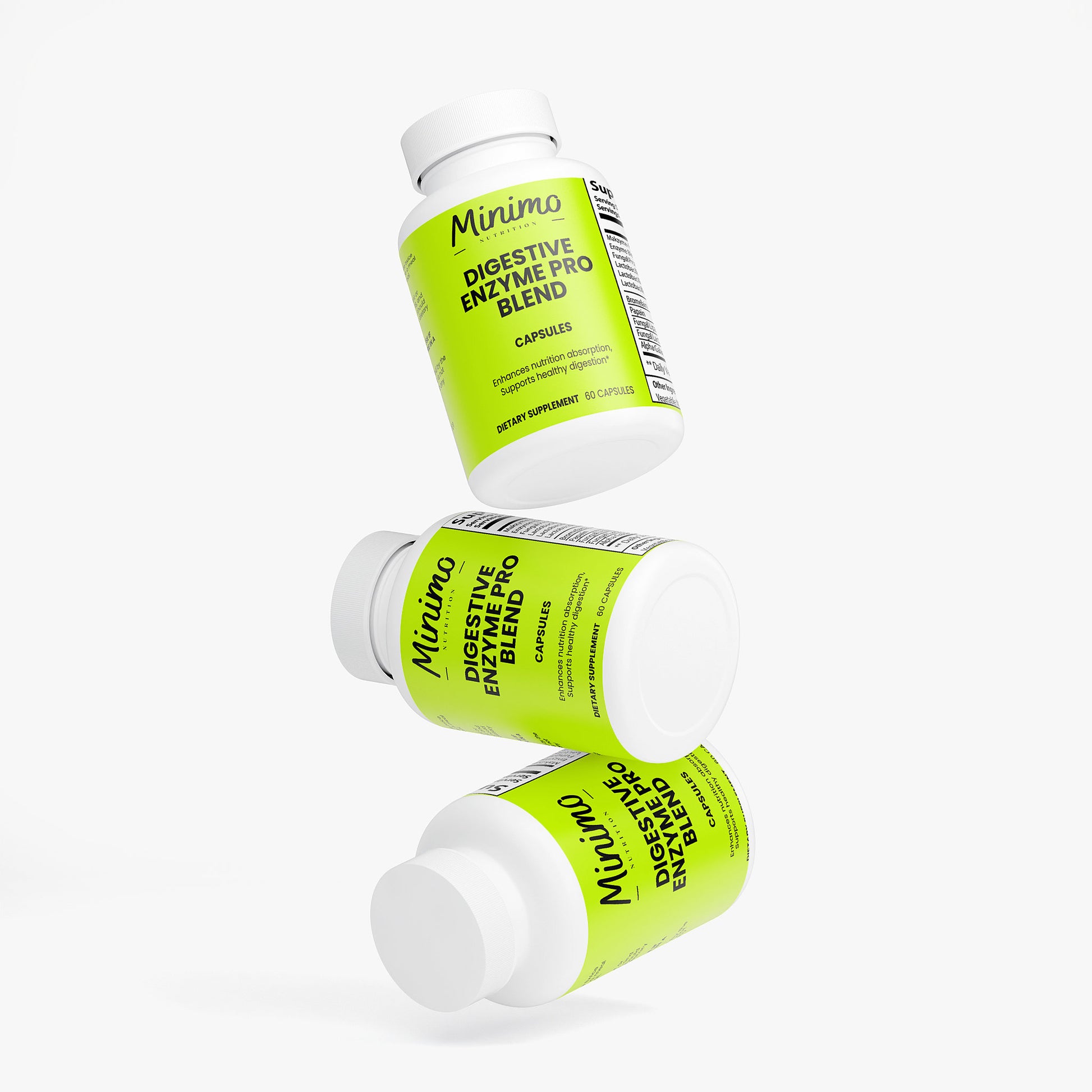 Minimo Nutrition Digestive Enzyme Pro Blend Supplement for Healthy Digestion