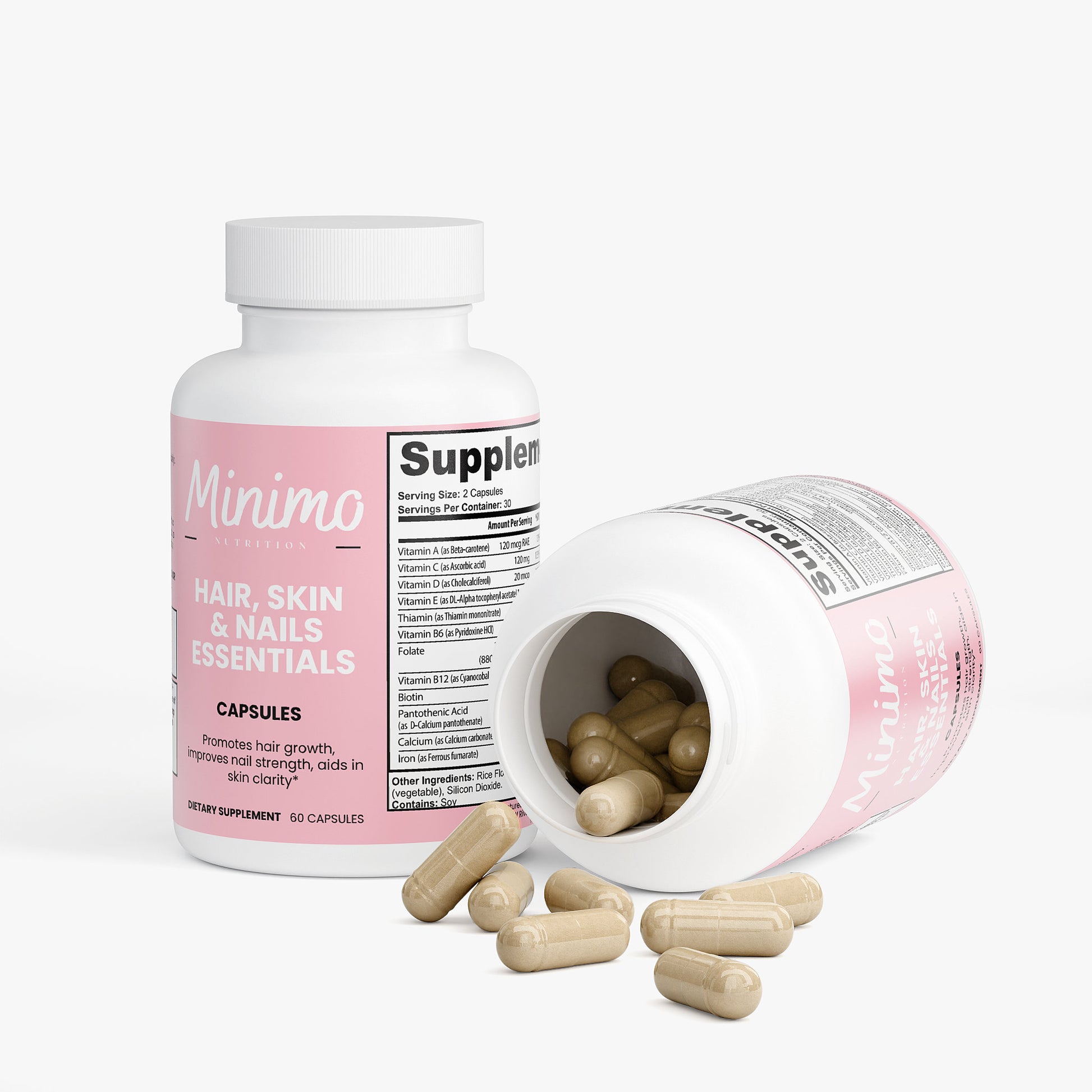 Minimo Nutrition Hair, Skin and Nails Essentials Supplement for Hair, Skin, and Nail Growth