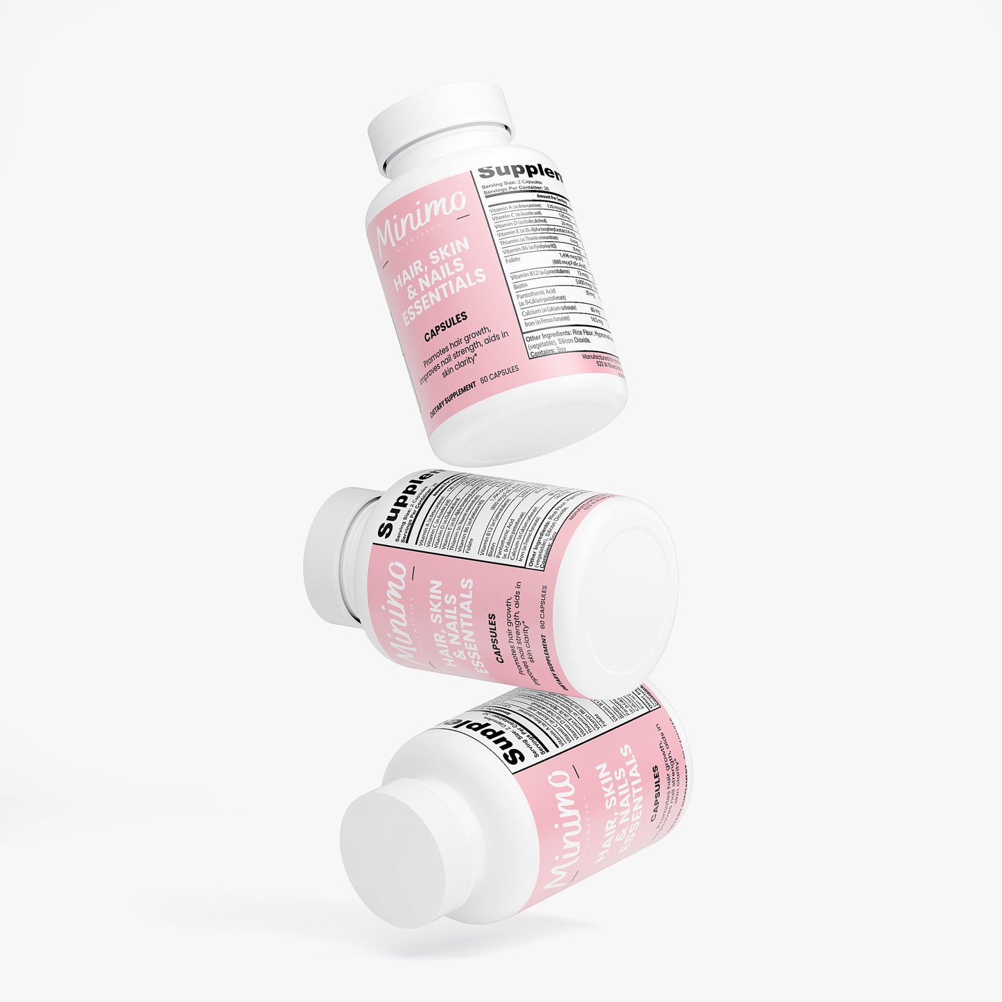 Minimo Nutrition Hair, Skin and Nails Essentials Supplement for Hair, Skin, and Nail Growth