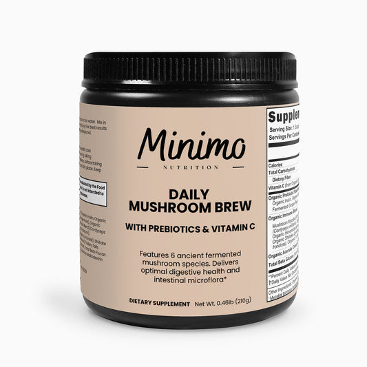 Organic Daily Mushroom Coffee Alternative with Prebiotics and Vitamin C 