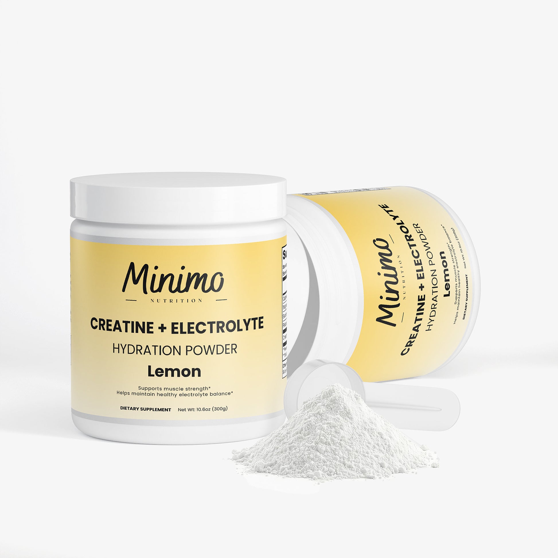 Minimo Nutrition Creatine + Electrolyte Lemon Hydration Powder No Added Sugar