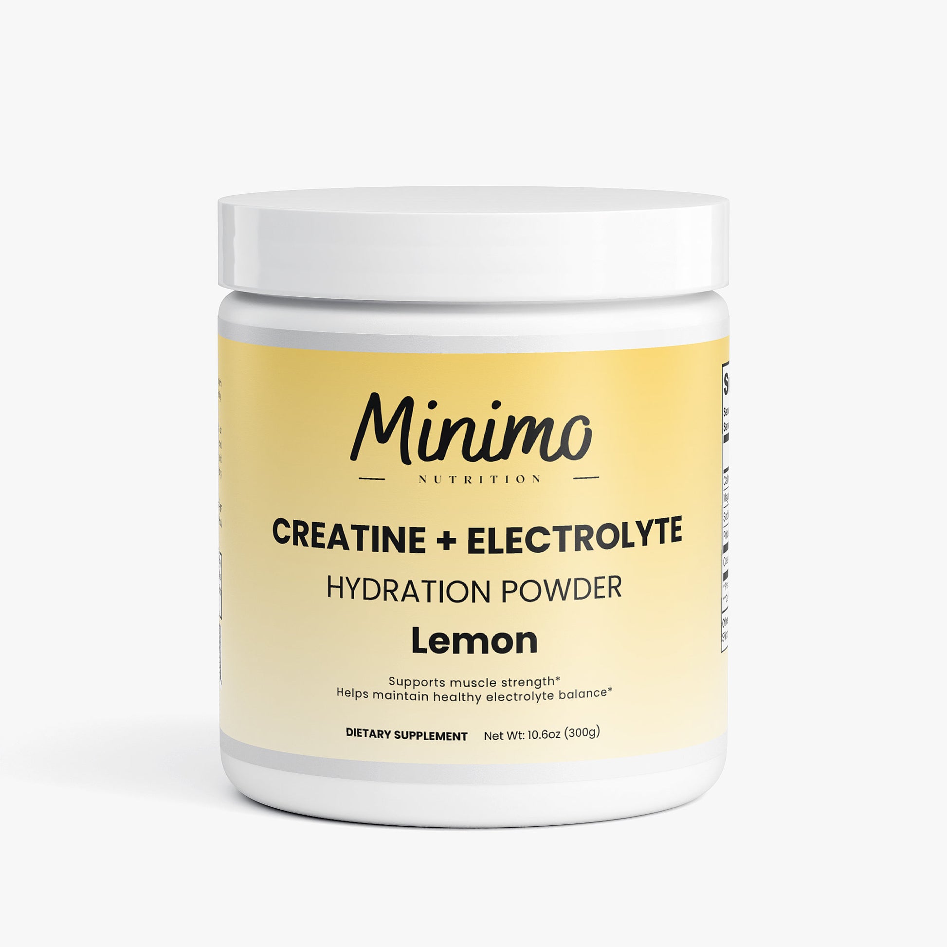 Minimo Nutrition Creatine + Electrolyte Lemon Hydration Powder
