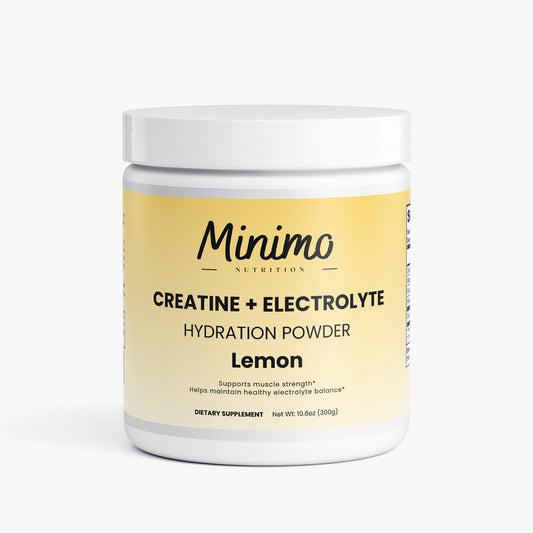 Minimo Nutrition Creatine + Electrolyte Lemon Hydration Powder