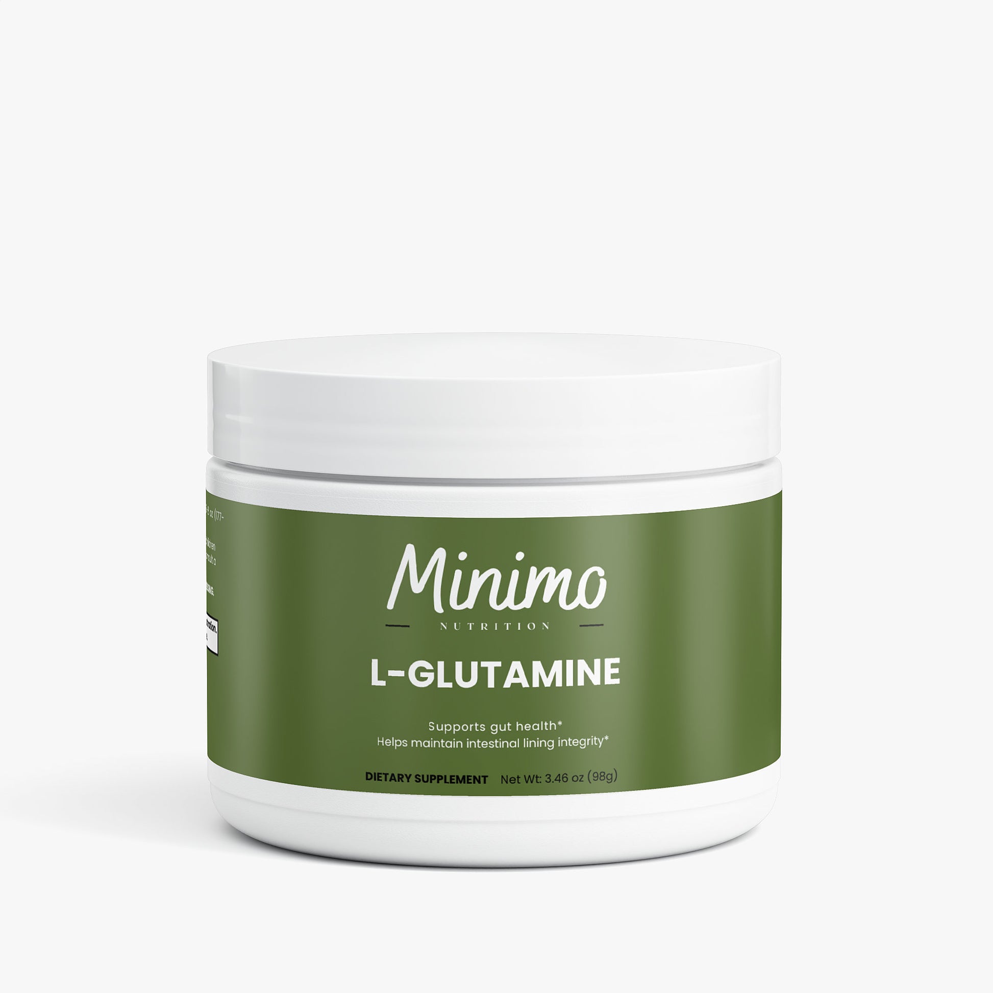 Minimo Nutrition L-Glutamine Powder Supplement for Lean Muscle Mass and Cell Growth