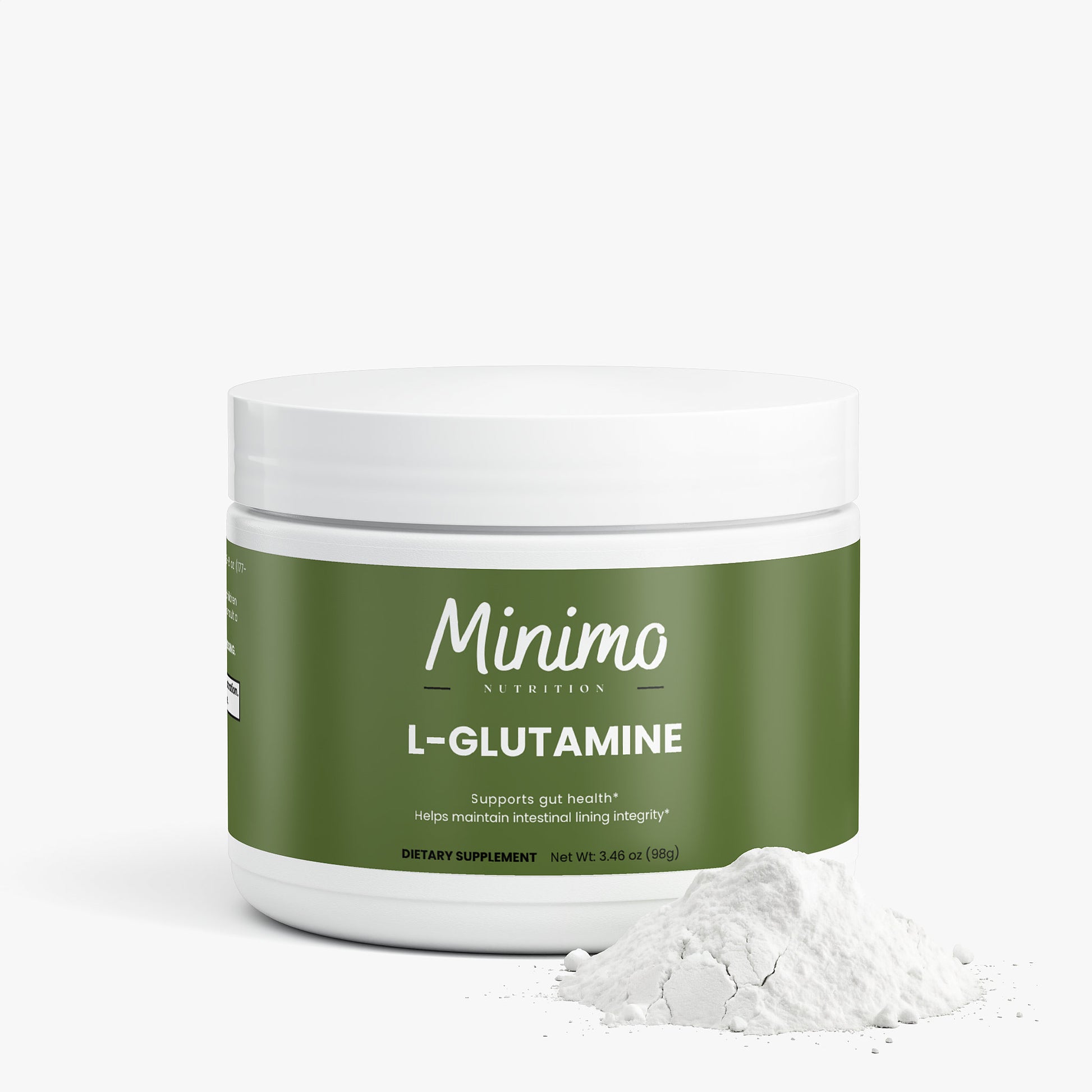 Minimo Nutrition L-Glutamine Powder Supplement for Lean Muscle Mass and Cell Growth