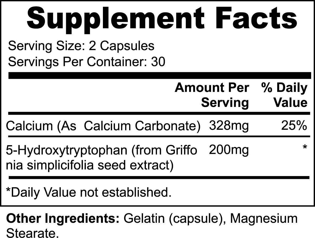 5-HTP, 60 ct. Supplement Facts