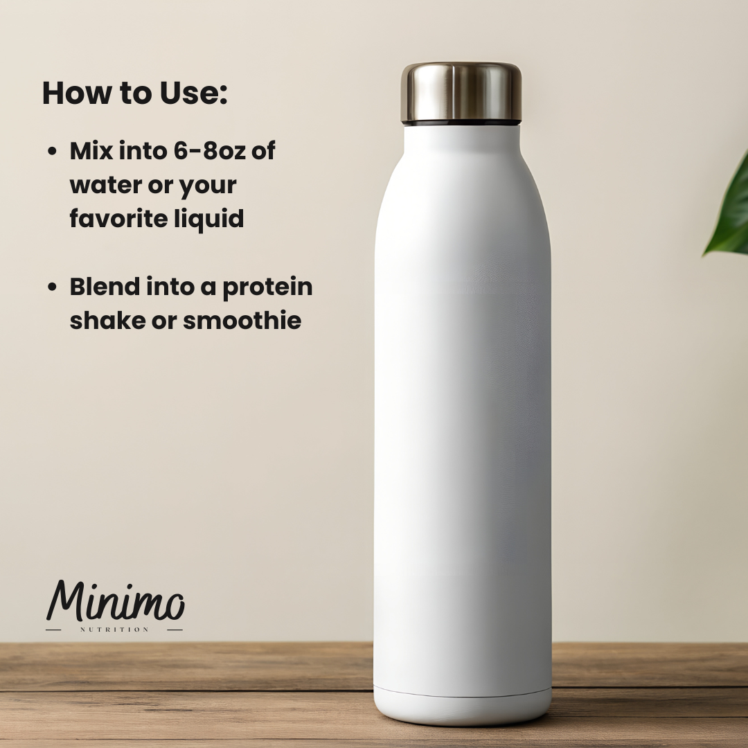 Minimo Nutrition Creatine + Electrolyte Lemon Hydration Powder How to Use
