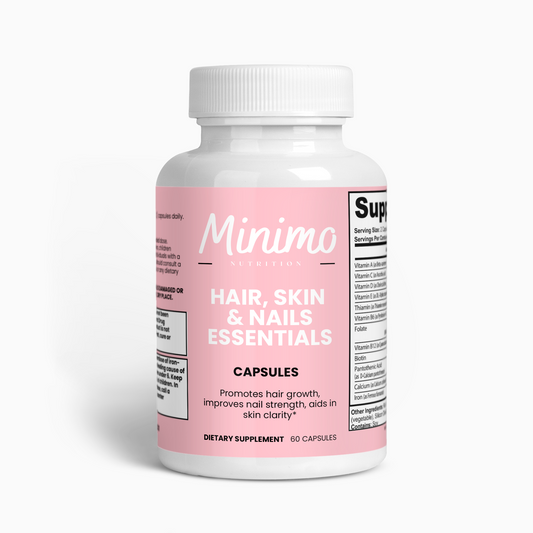 Minimo Nutrition Hair, Skin and Nails Essentials Supplement for Hair, Skin, and Nail Growth