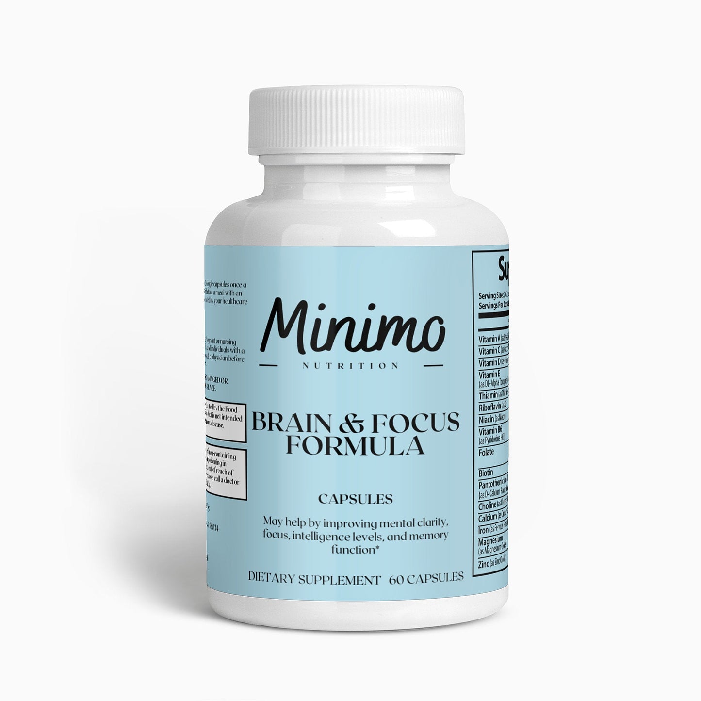 Minimo Nutrition Brain & Focus Formula, 60 ct.