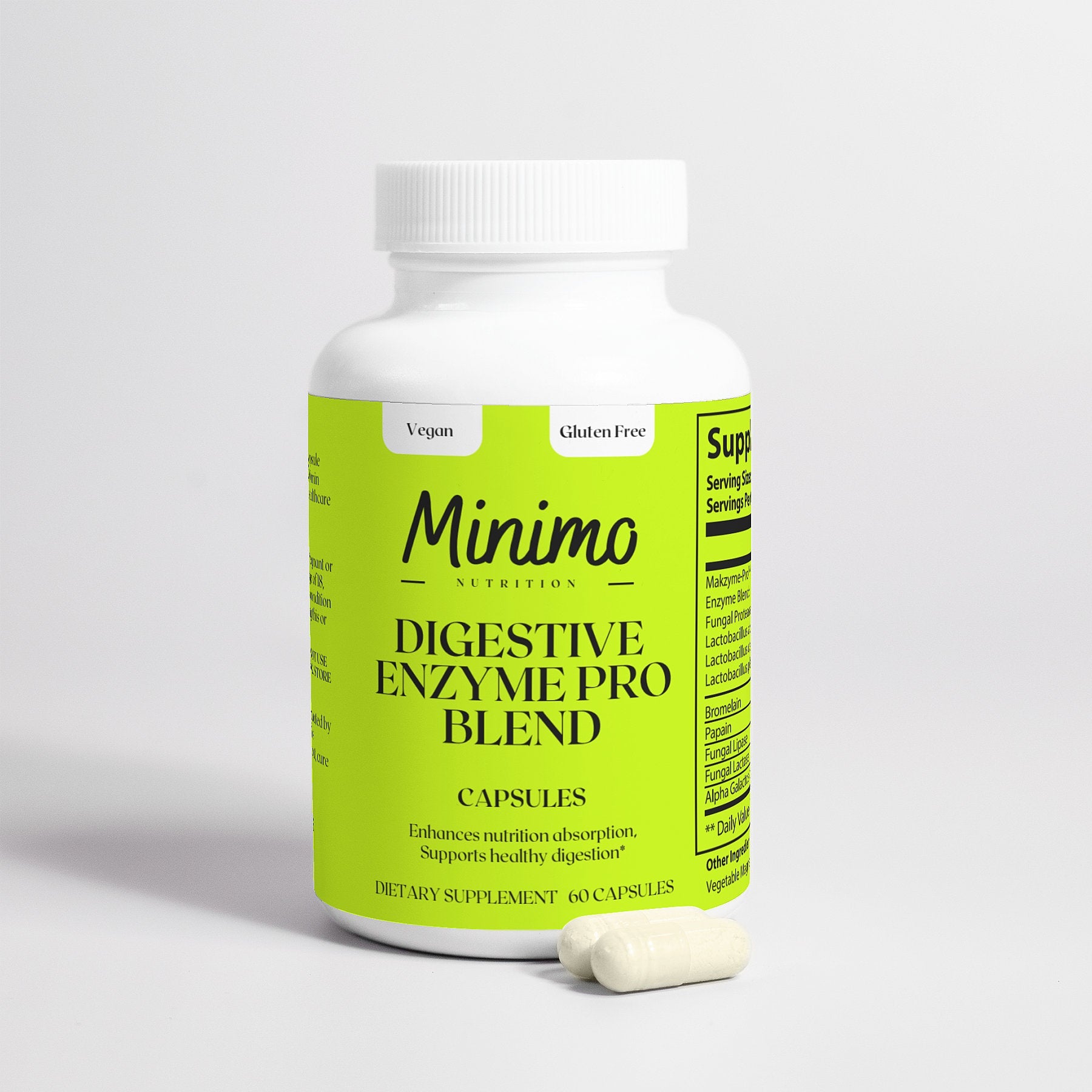 Minimo Nutrition Digestive Enzyme Pro Blend, 60 ct.