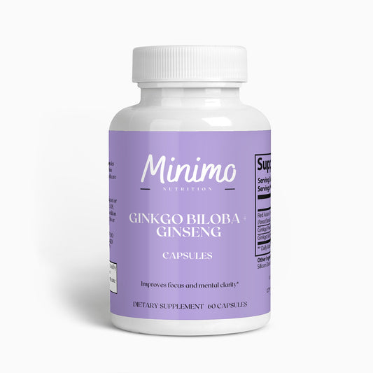 Minimo Nutrition Ginkgo Biloba + Ginseng, 60 ct.