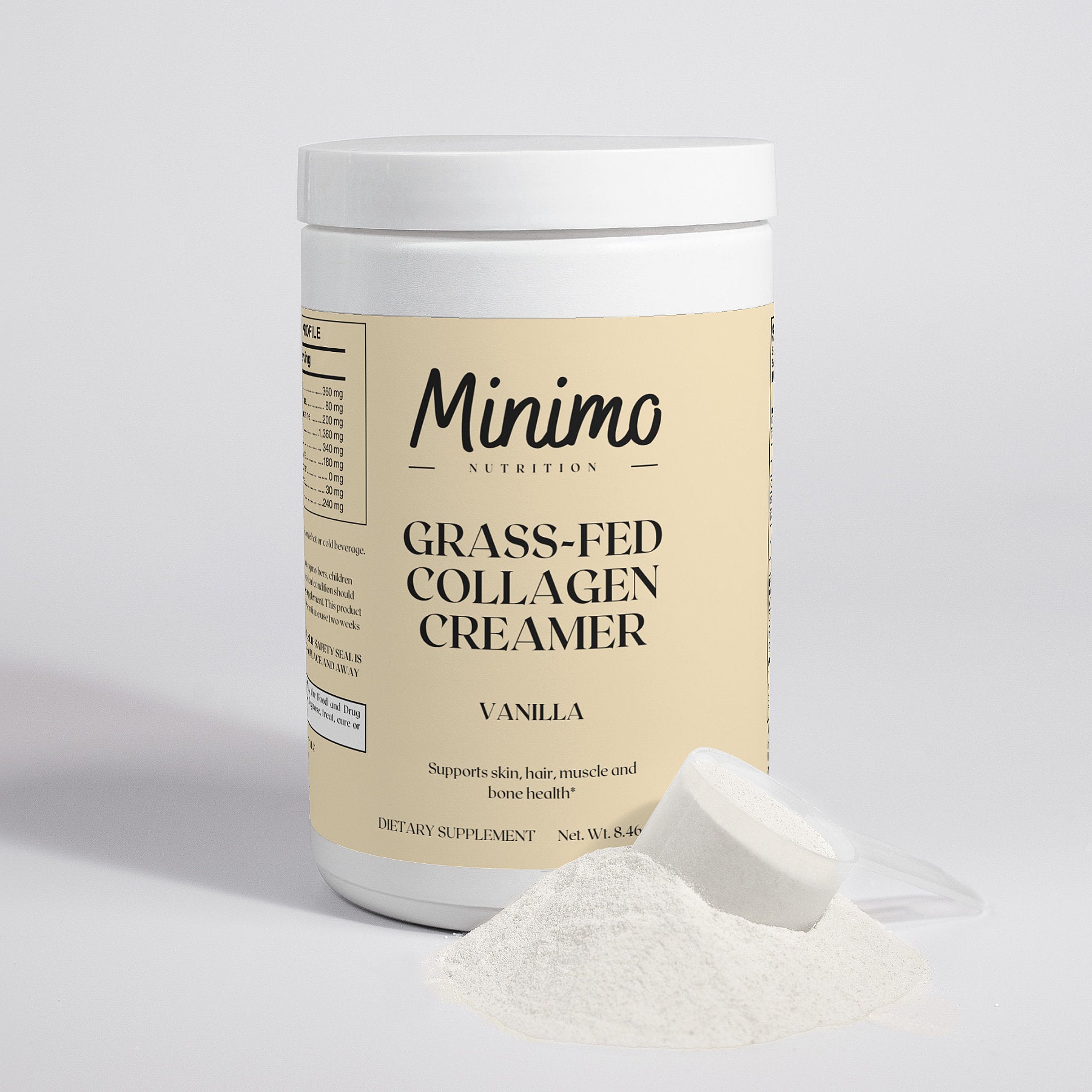 Minimo Nutrition Grass Fed Collagen Coffee Creamer