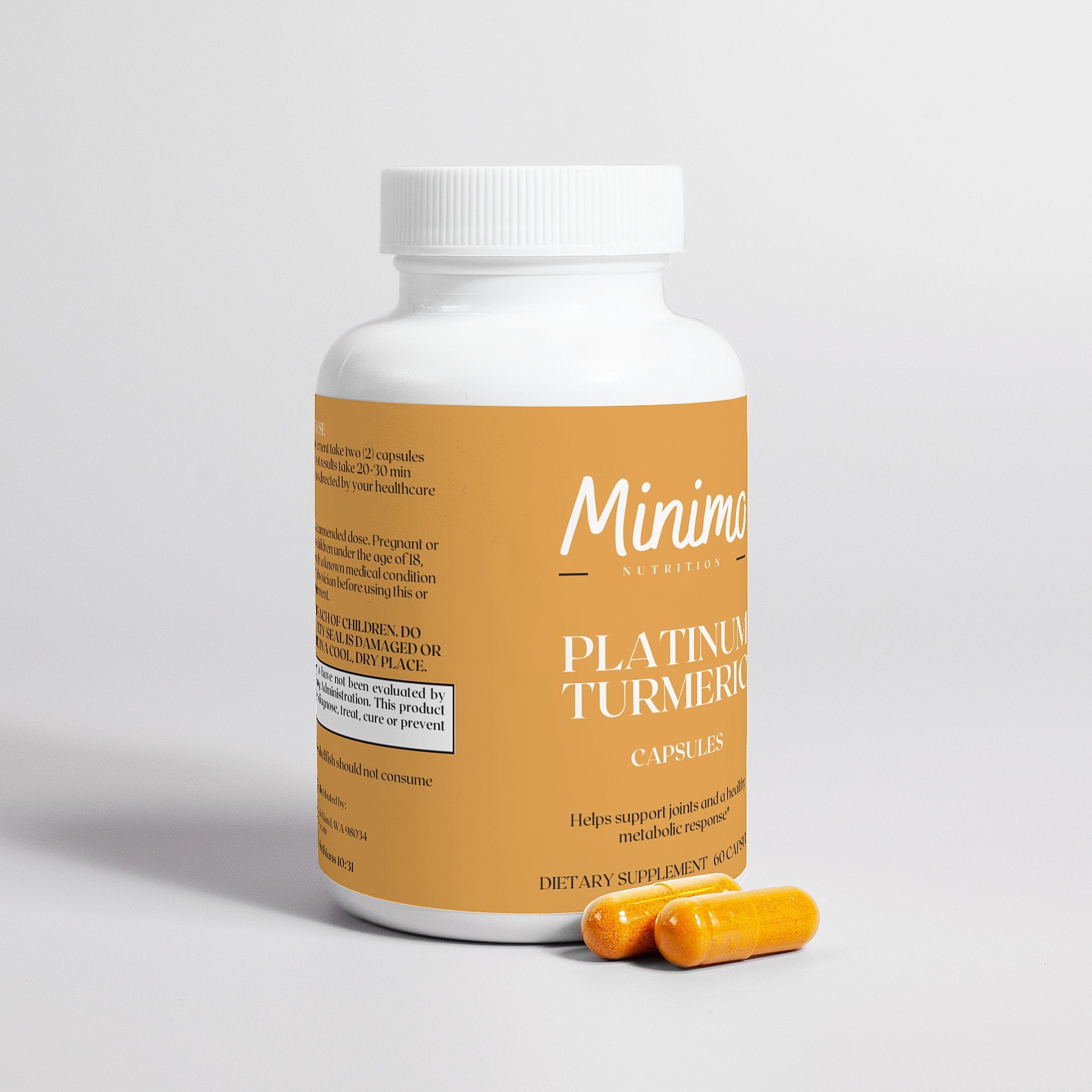 Minimo Nutrition Platinum Turmeric Capsules, 60 ct.