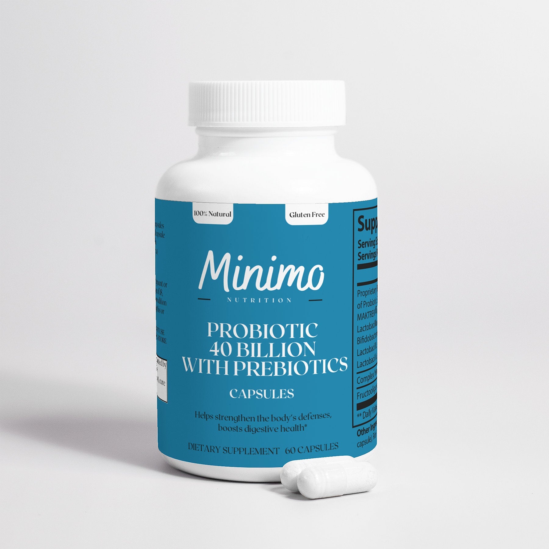 Minimo Nutrition Probiotic 40 Billion with Prebiotics, 60 ct.